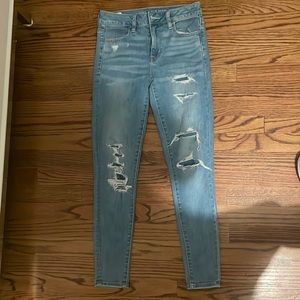 american eagle ripped jeans size 2